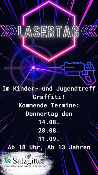 Am Lasertag können Jugendliche ab 13 Jahren mitmachen.