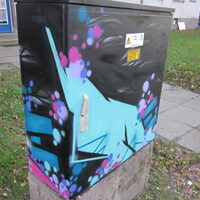 Abstraktes ist in der Diesterwegstraße 12 zu sehen.