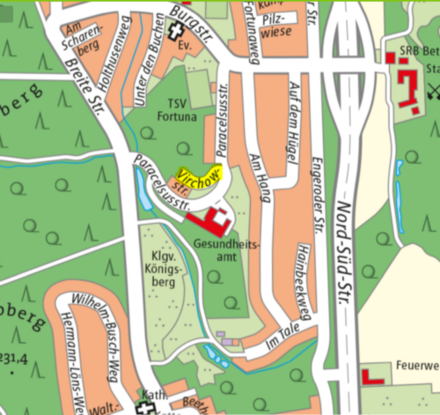 Stadtplanausschnitt.