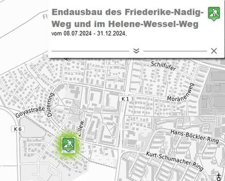 Weitere Straßenbaustellen können im Baustelleninformationssystem eingesehen werden.