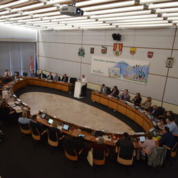 Ratssitzung im Rathaus.